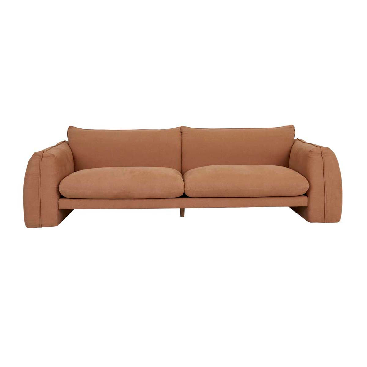 Hugo Monte 3-Seater Sofa - Modern Fabric Couch for Living Room, Lounge & Office - Comfortable Sectional Sofa with Soft Cushions