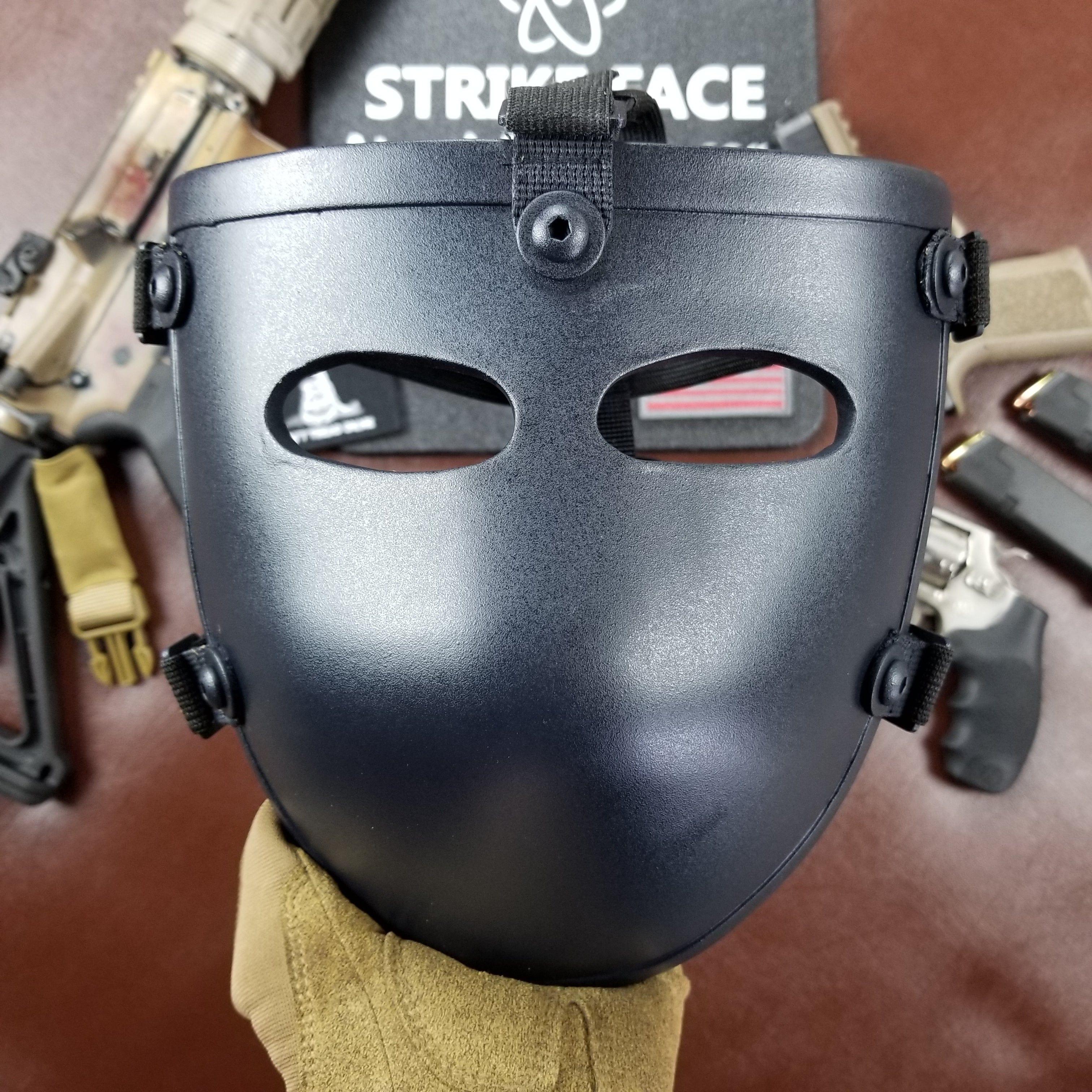 NIJ Level IIIA+ Bulletproof Half Face Mask for Military & Tactical Helmets - Ideal for Combat, SWAT, and Law Enforcement Operations