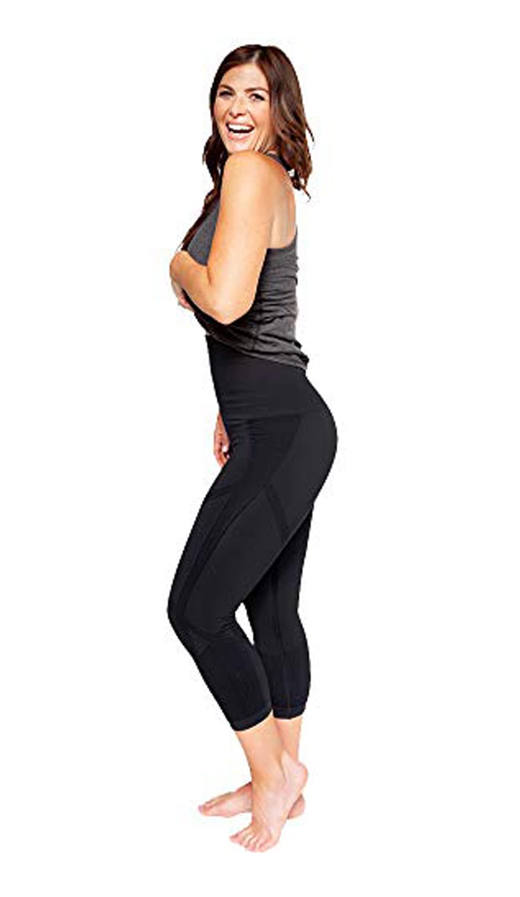 Belly Bandit Mother Tucker Active Capri Leggings for Women - Postpartum Support & Comfort - Perfect for Yoga, Running & Everyday Wear