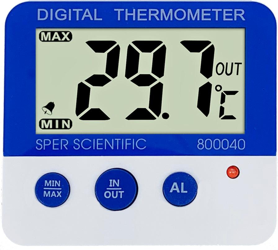 Wireless Digital Temperature Monitor with Remote Sensor & Frost Alarm - Perfect for Home, Fridge, Freezer, and Greenhouse Monitoring
