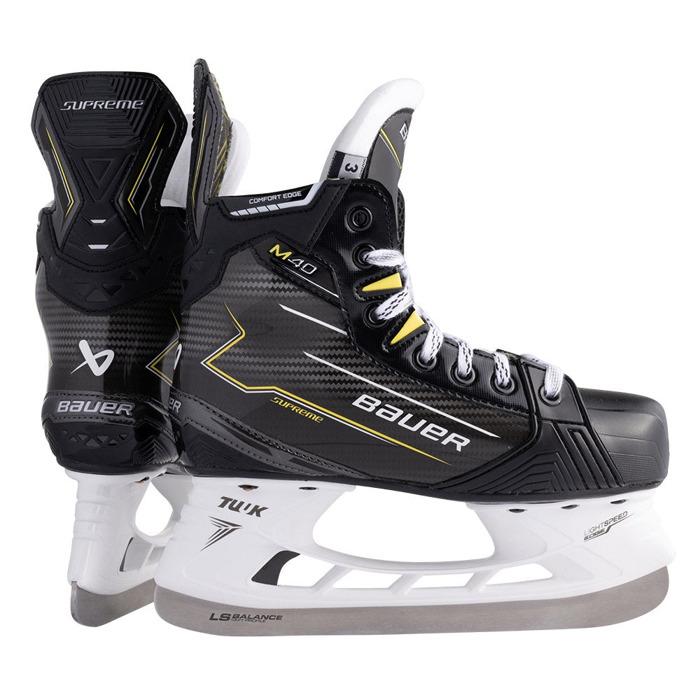 Bauer Supreme M40 Junior Ice Hockey Skates - Youth Hockey Skates for Boys & Girls - Perfect for Ice Rink Practice & Games