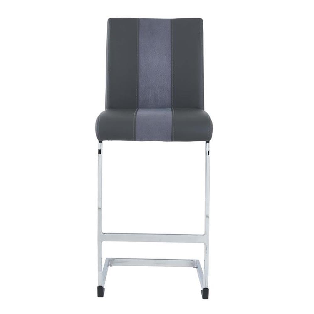 Global Furniture USA Set of 4 Grey Bar Stools - Modern Kitchen Counter Height Stools for Dining Room, Bar & Breakfast Nook