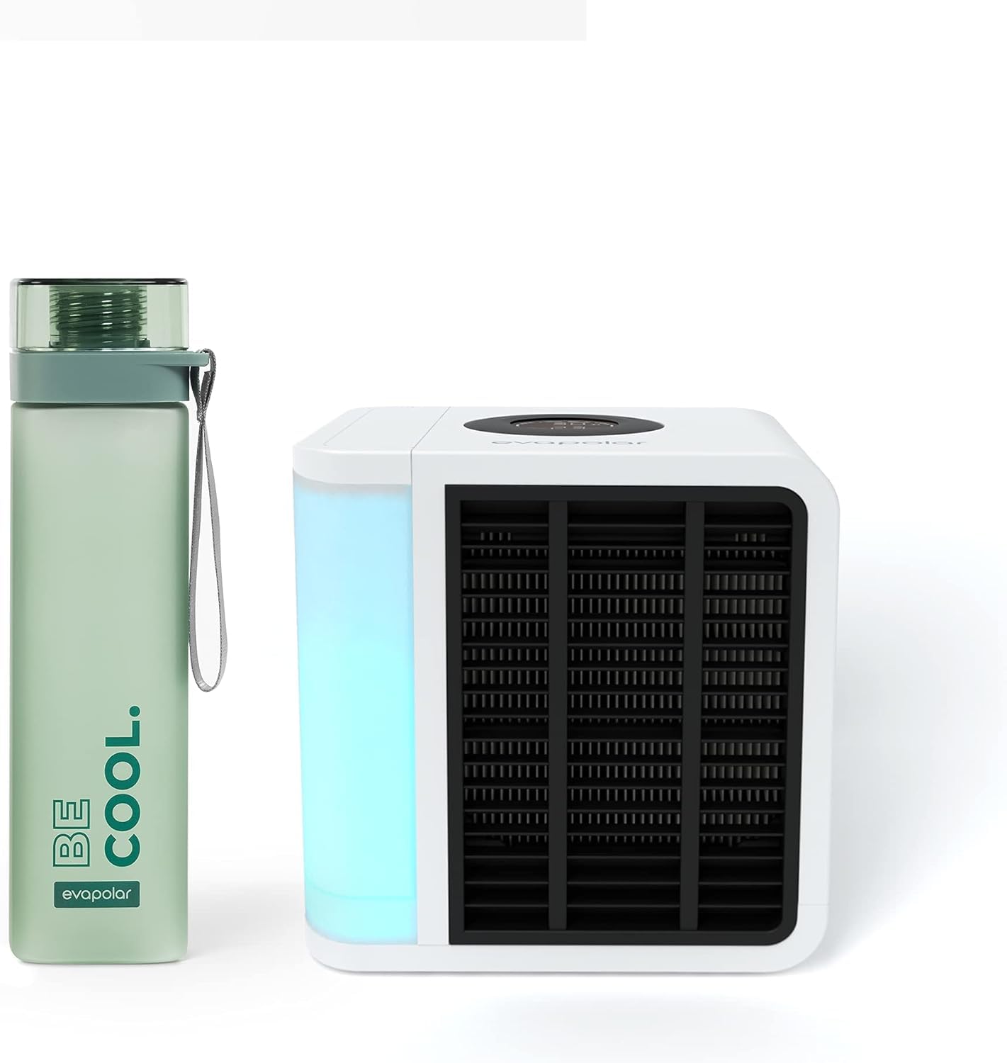 Evalight Portable Air Cooler with Evabottle Water Bottle - Personal Cooling Fan for Home, Office, Travel & Outdoor Activities