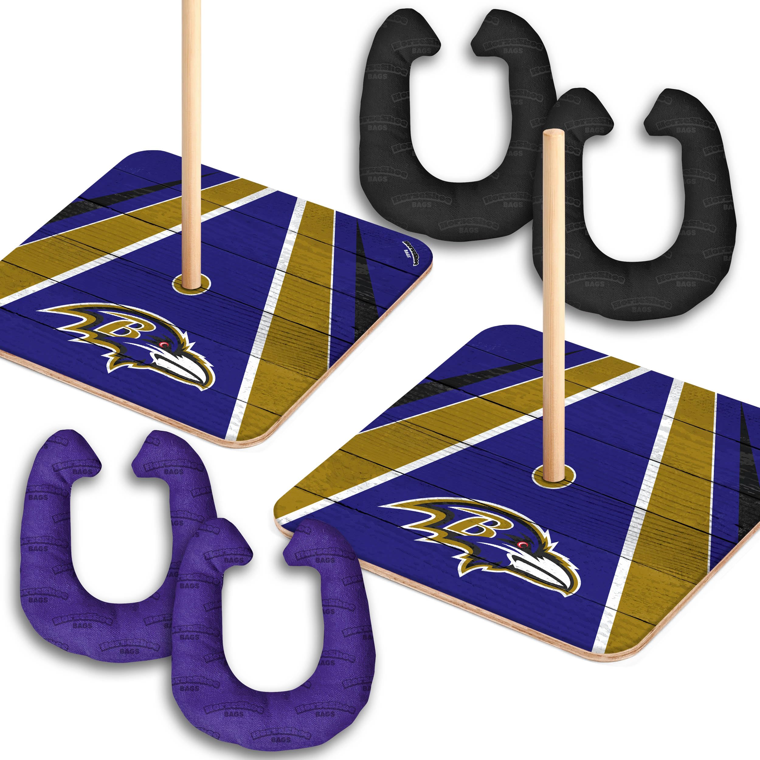 YouTheFan NFL Baltimore Ravens Horseshoe Bags - Officially Licensed Team Logo Tote & Grocery Bag - Perfect for Game Day, Shopping & Tailgating