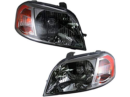 2-Pack Headlight Assembly Replacement for 2007-2011 Chevy Aveo Sedan - Direct Fit LED Headlights with Clear Lens - Perfect for Night Driving & Foggy Conditions
