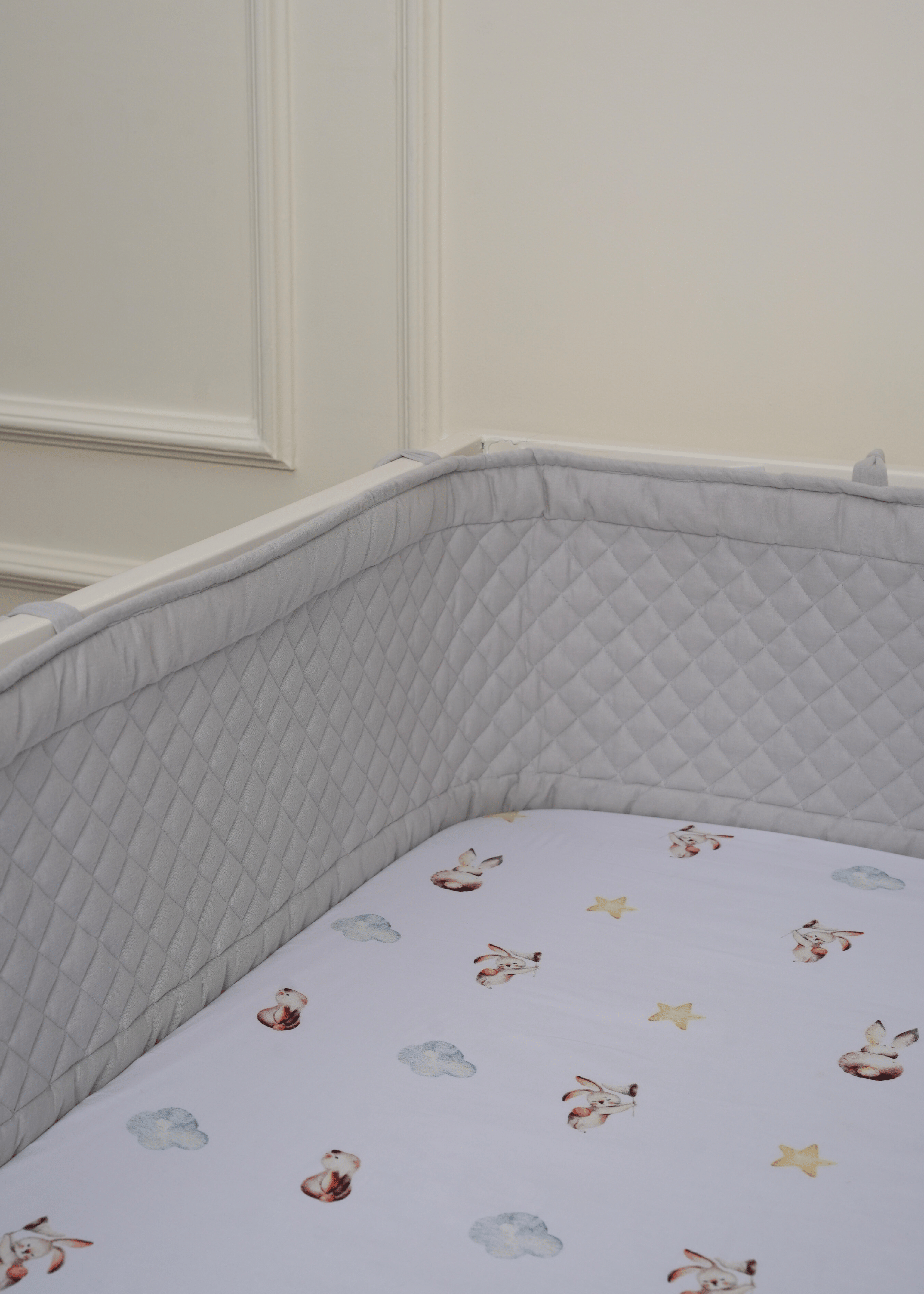 Up in the Clouds Complete Cot Bedding Set with Soft Bumper - Premium Nursery Crib Bedding for Baby Boys & Girls - Perfect for Newborns, Infants & Toddlers