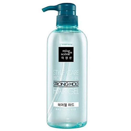 Mise En Scene Style Care Professional Strong Hold Hair Gel - Moist Hard Setting Hair Gel with Super Power Fixing - 500ml / 17.6 Fl Oz - Perfect for Styling, Curling, and Long-Lasting Hold for Men and Women