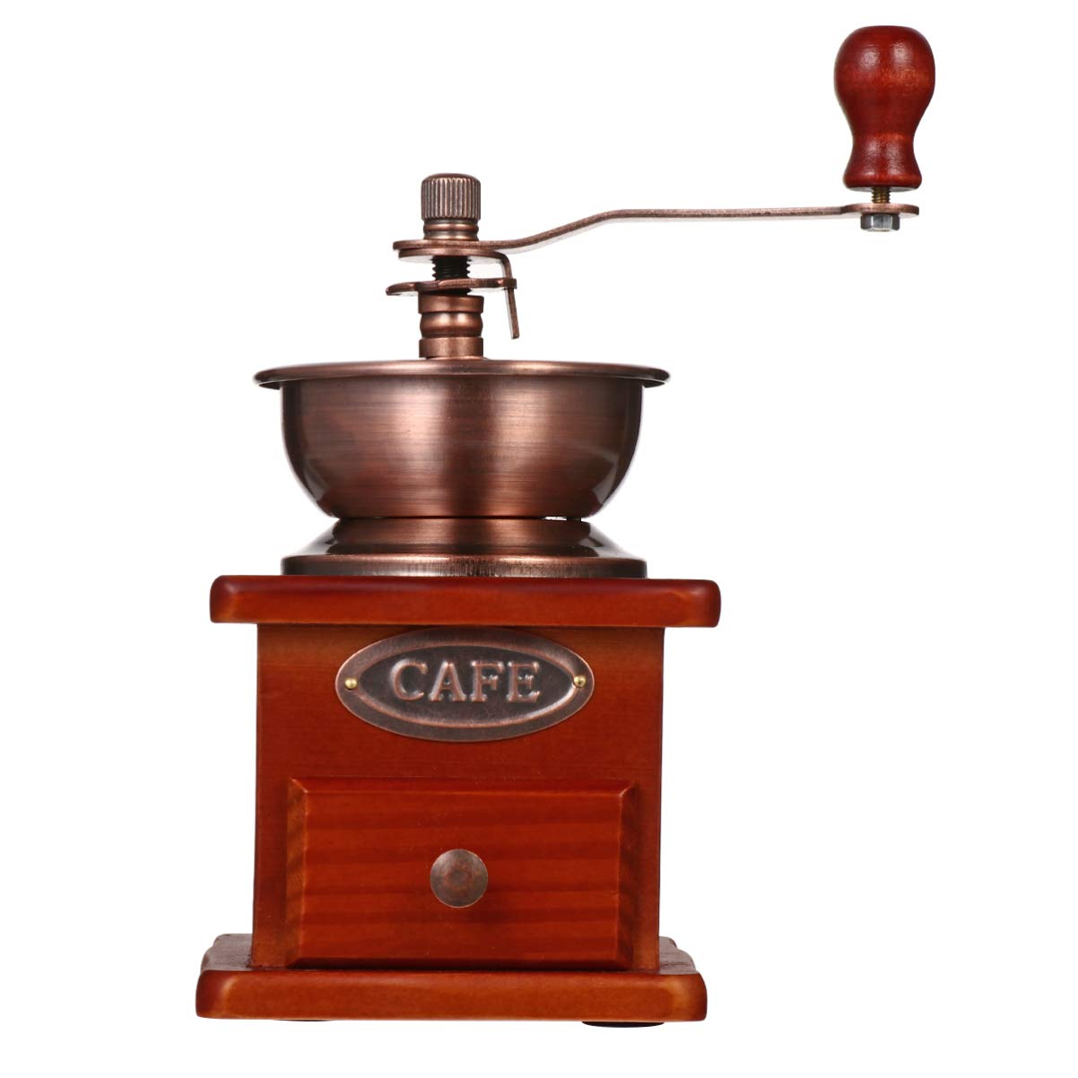 YARNOW Vintage Wooden Manual Coffee Grinder - Hand Crank French Press Coffee Mill for Beans, Pepper & Spices | Perfect for Home, Camping & Gifts