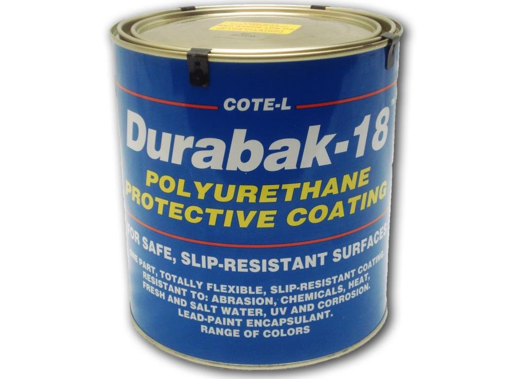 Durabak 18 Textured Non-Slip Coating - Outdoor Bedliner & Deck Paint for Boats, Trucks, RVs - Medium Blue Gallon - Ideal for Marine, Automotive & DIY Projects