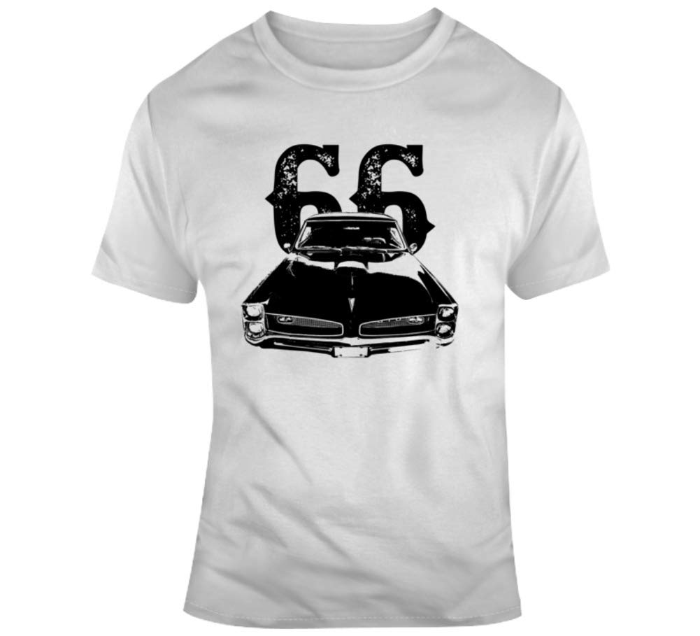 1966 Pontiac GTO Year White T-Shirt - Vintage Muscle Car Graphic Tee for Men - Casual Wear & Car Enthusiast Gift