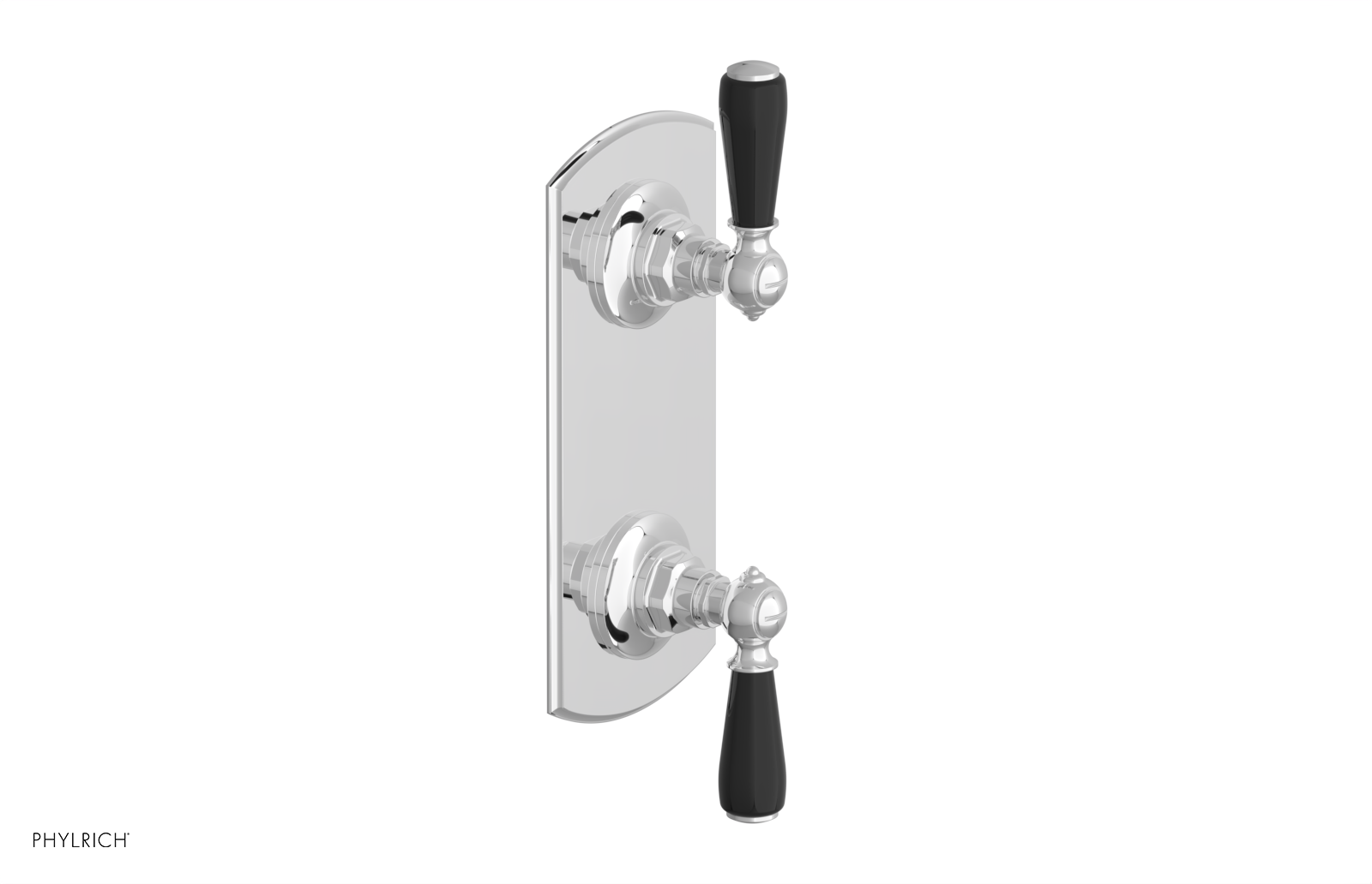 Jamestown Thermostatic Shower Valve with Volume Control & Diverter - Black Accented Bathroom Fixture for Modern Showers & Spa-Like Experience