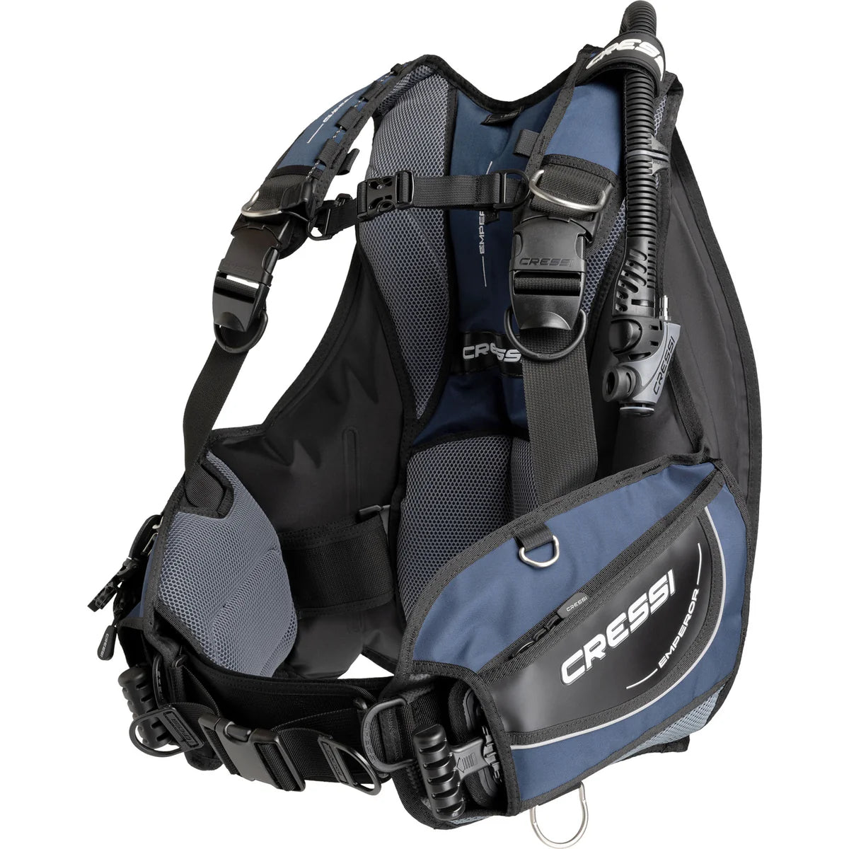 Cressi Emperor Snorkeling Set - Full Face Snorkel Mask with Anti-Fog & Anti-Leak Design for Adults - Perfect for Ocean Swimming, Beach Vacation & Underwater Exploration