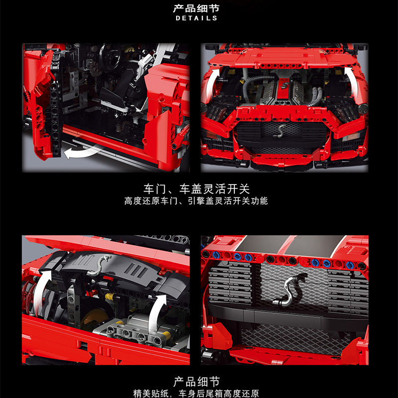 3386PCS Super18K K135 Shelby GT500 2020 Model Building Blocks Set - Perfect for Car Enthusiasts, Collectors & DIY Builders | Great Gift for Birthdays, Christmas & Home Decoration