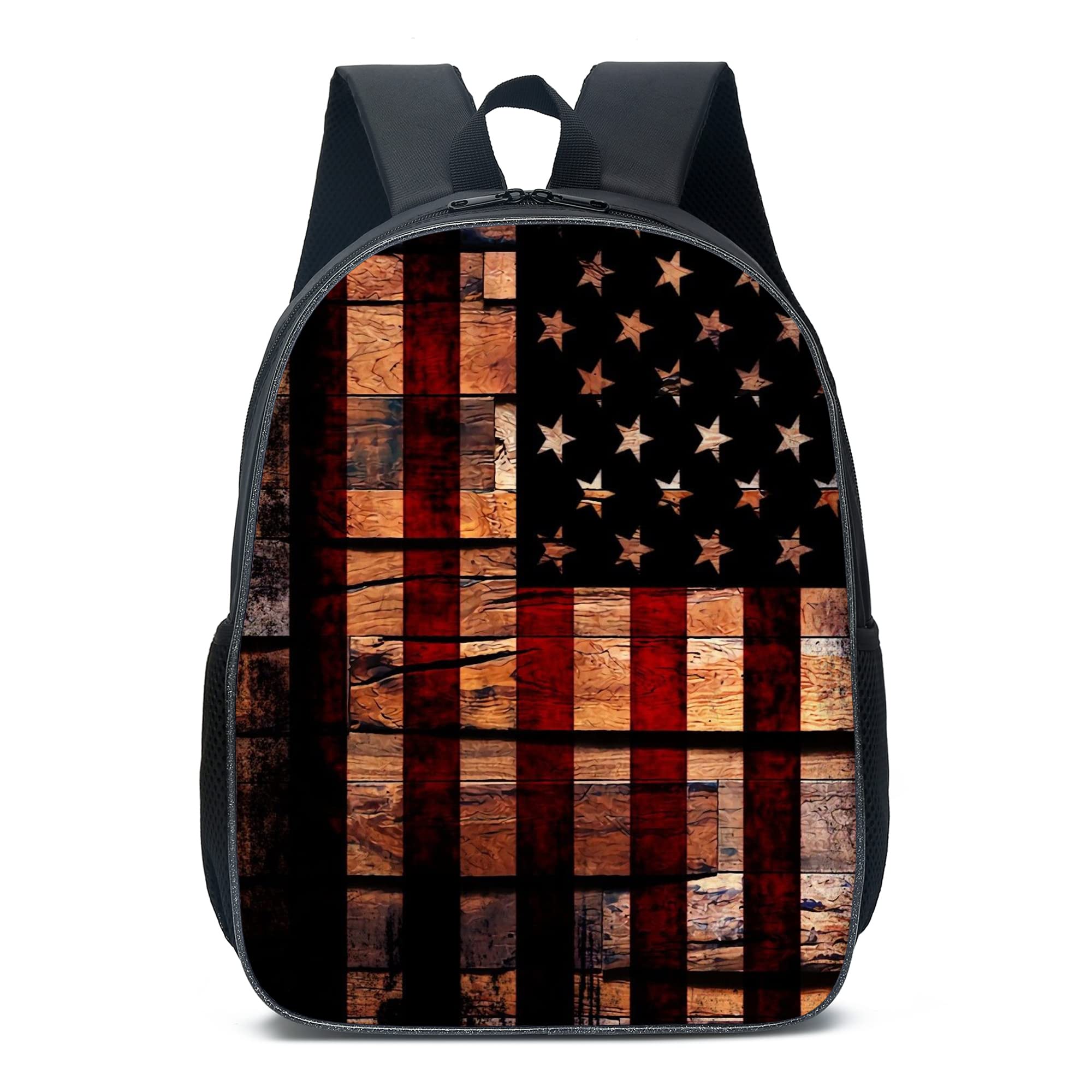 American Flag Backpack - Large Capacity 16 Inch Laptop Backpack for Men & Women - Durable Travel Bag for School, Work & Outdoor Adventures