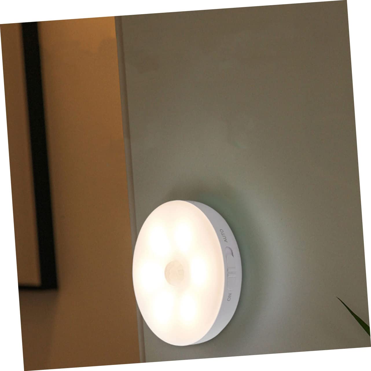 OSALADI 9-Pack Motion Sensor Night Lights - LED Bedroom Lighting with Auto On/Off, ABS White Wall Lamps for Hallway, Stairs, Bathroom & Kids Room