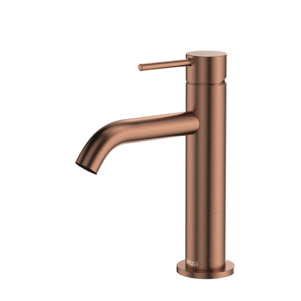 Fienza Kaya 228103CO Copper Basin Mixer Faucet - Modern Matte Black Bathroom Sink Faucet with High Arc Spout for Bathroom Vanity, Kitchen, Laundry Room (Perfect for Contemporary Home Decor)