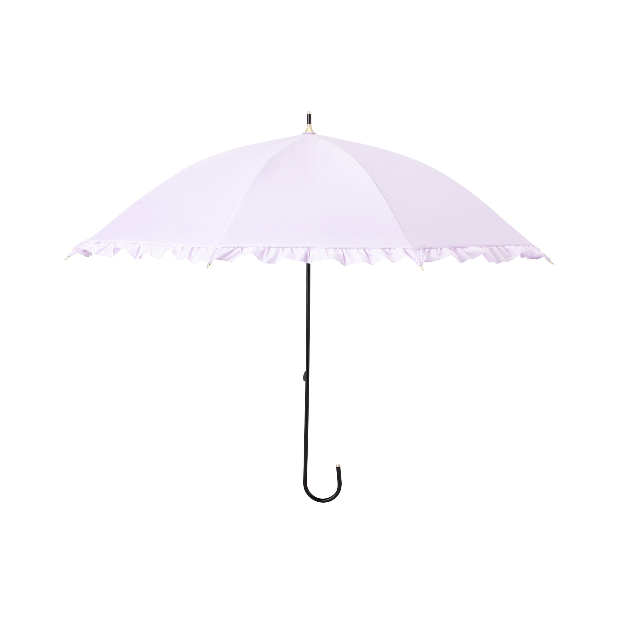 Classic Frill Long Umbrella 50cm Lavender - UV Protection & Waterproof - Perfect for Sunny Days and Rainy Weather - Elegant Outdoor Accessory for Women and Men