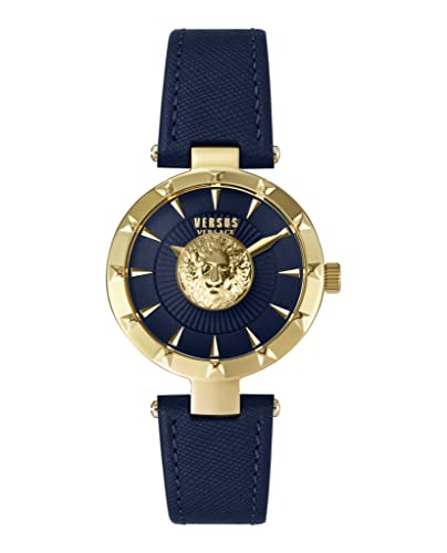 Versus Versace Women's Sertie Gold 36mm Fashion Watch with Leather Strap - Luxury Timepiece for Women, Perfect for Office, Party & Special Occasions