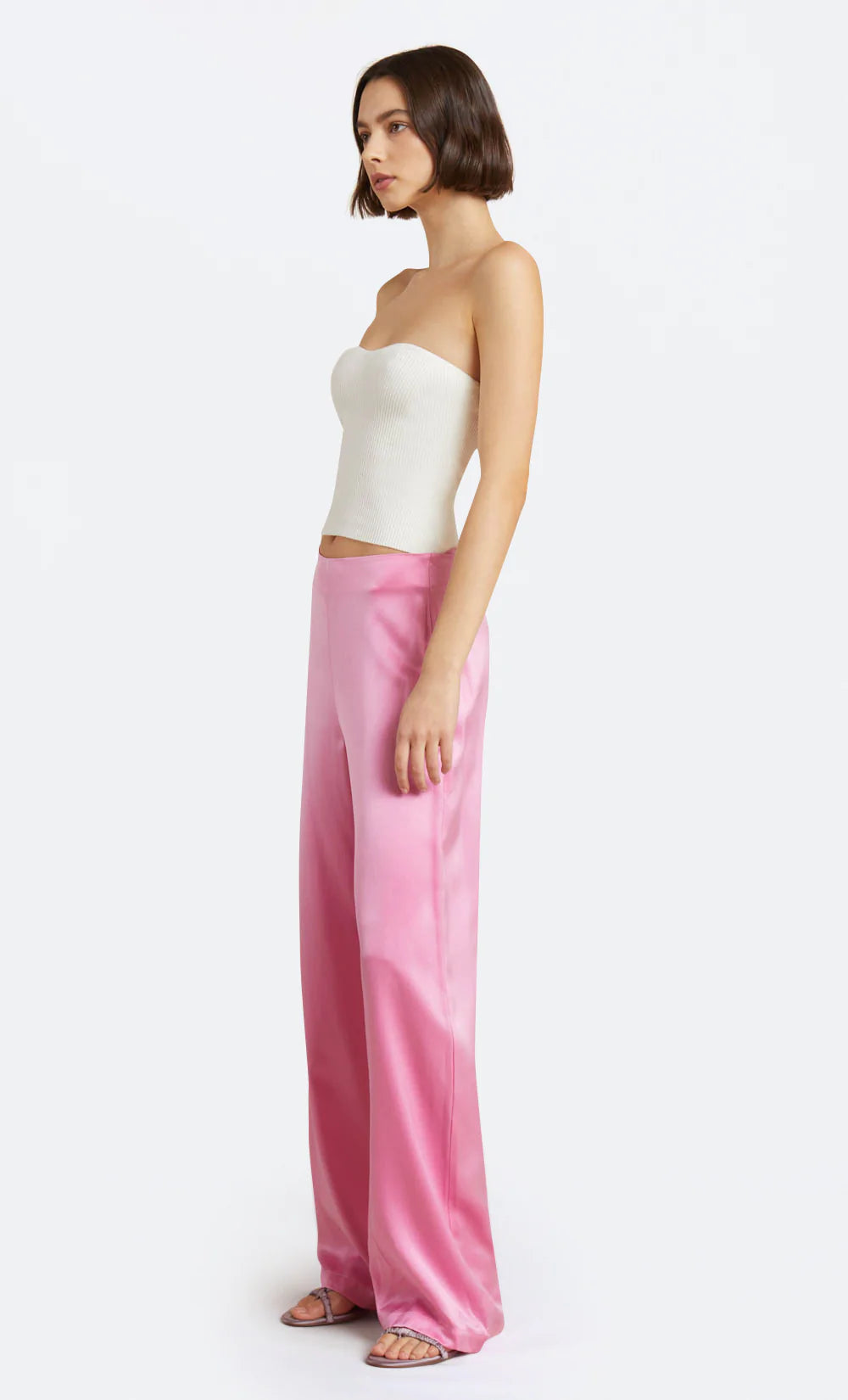 Amber Pant Candy Pink - Women's High Waisted Stretch Pants for Work, Office & Casual Wear