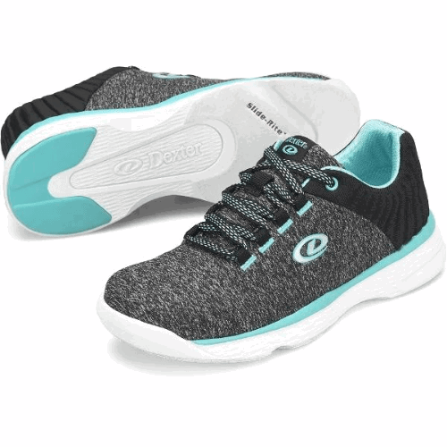Dexter Women's Elin Grey/Teal Bowling Shoes - Comfortable & Lightweight for Professional & Casual Bowling Games