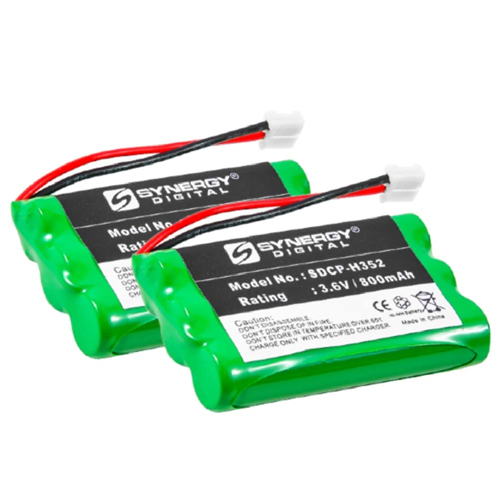 Synergy Digital Cordless Phone Batteries - 2 Pack Ni-MH 3.6V 800mAh Replacement Battery for RCA 28031EE1 Cordless Phone | High Capacity Long Lasting Power | Perfect for Home & Office Use