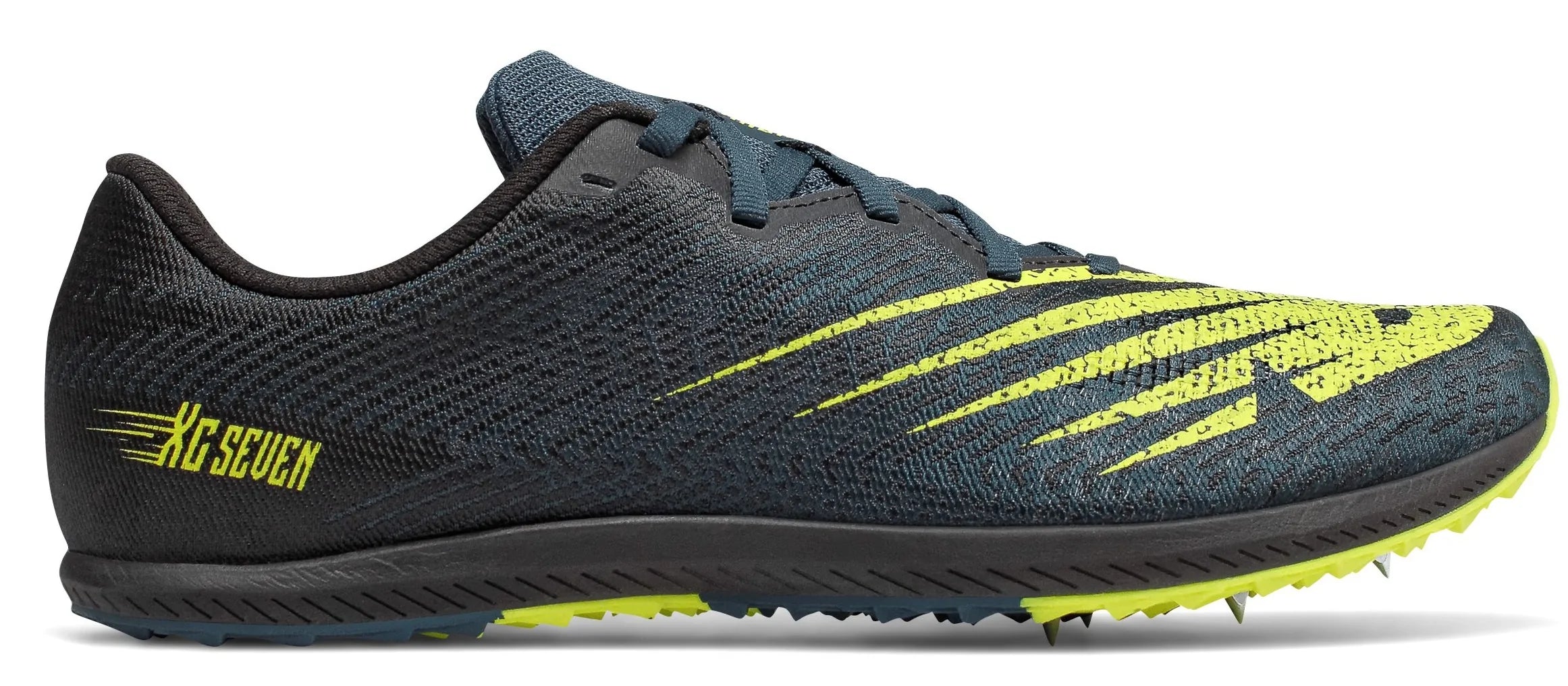 Men's XC Seven v2 Trail Running Shoes - Lightweight & Durable (NY Supercell/Sulphur Yellow) - Perfect for Hiking, Jogging & Outdoor Adventures