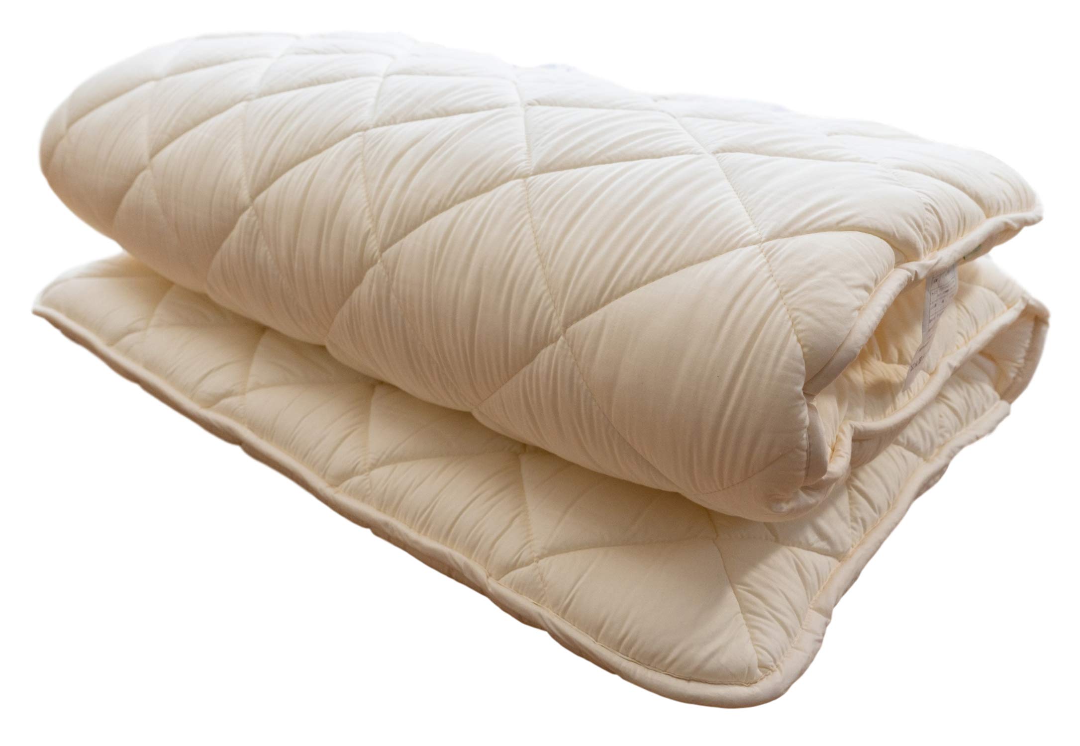FULI Japanese Futon Mattress - Foldable & Portable Floor Lounger Bed - Roll Up Sleeping Pad - Shikibuton - Made in Japan (White, Twin Size) - Perfect for Small Spaces, Guest Beds & Minimalist Living