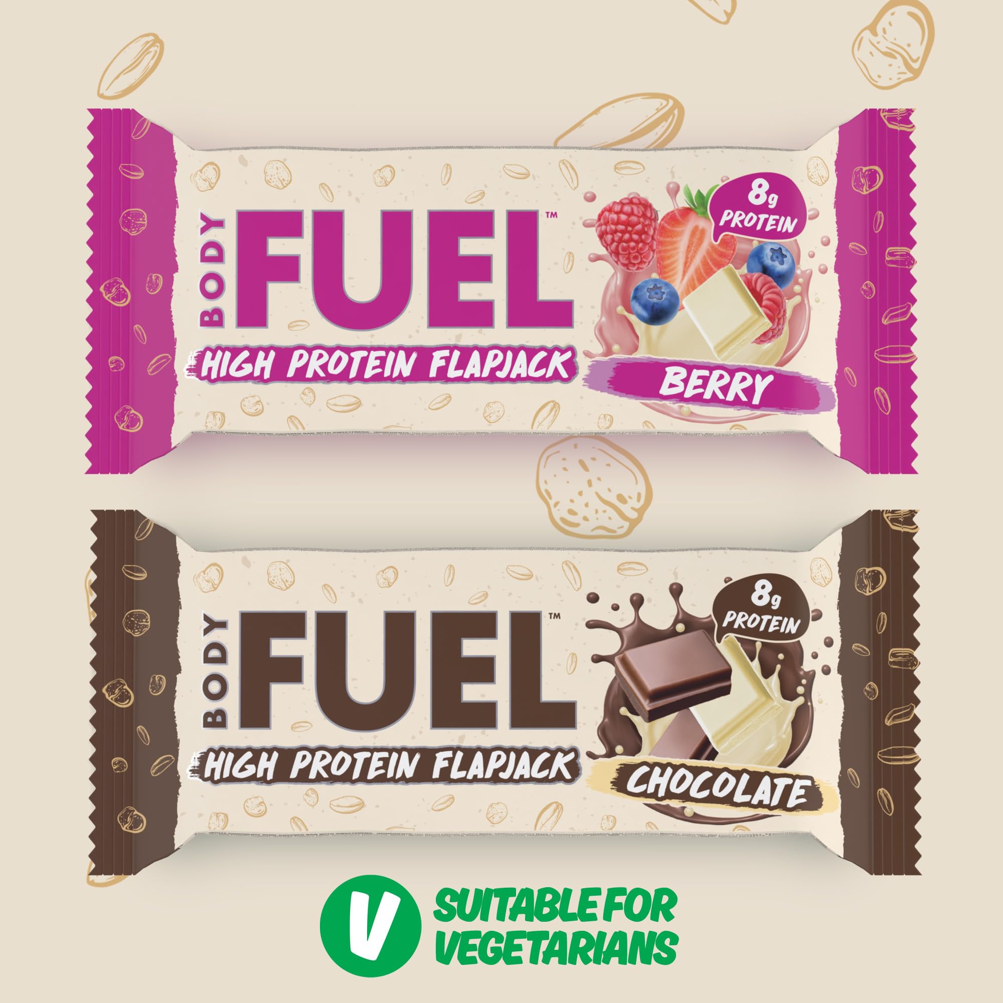 Applied Nutrition Bodyfuel Flapjack Protein Bar - 12 Pack (40g Each) | High Protein Snack for Gym, Workout & Energy Boost