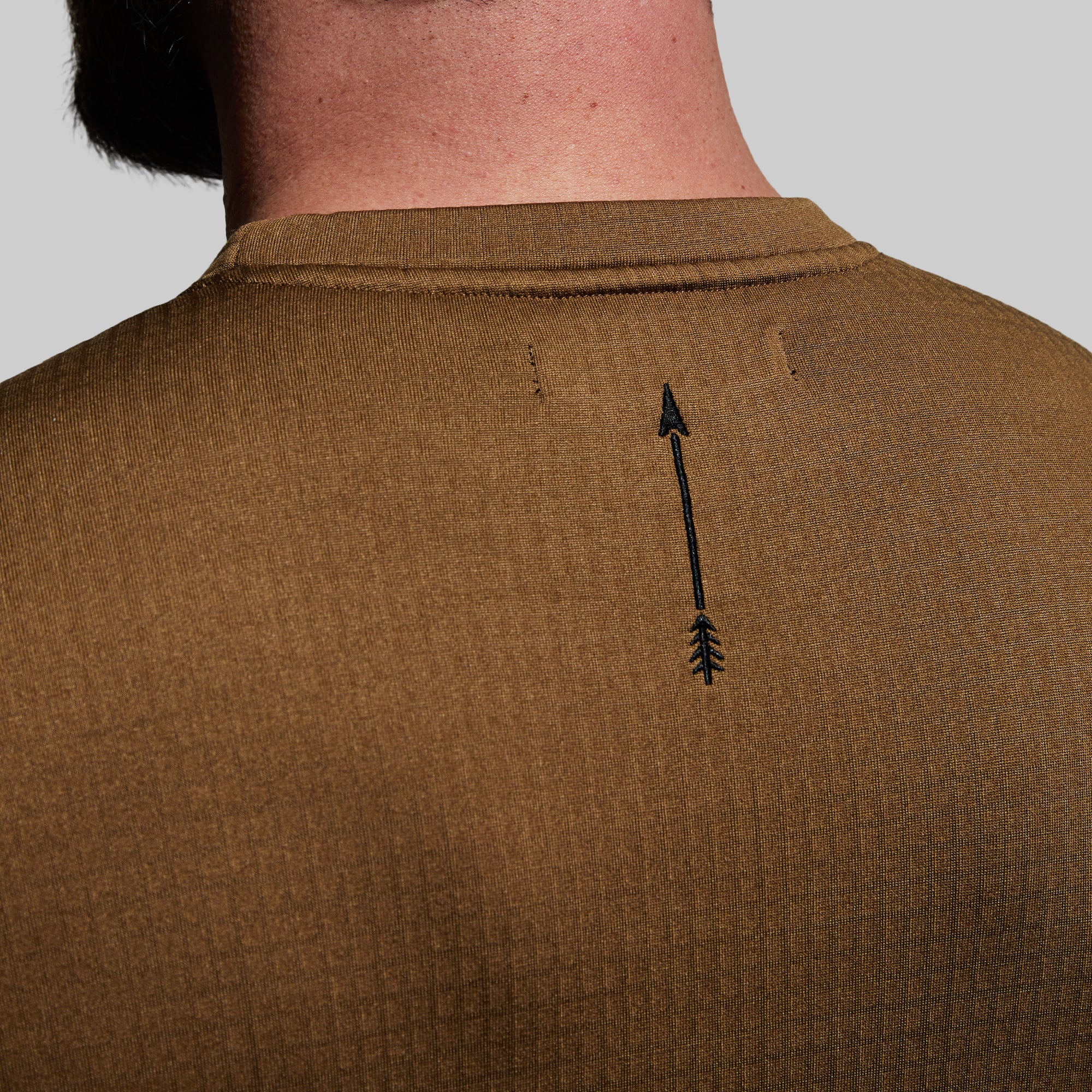 Men's Coyote Brown Long Sleeve Crew Neck Shirt - Lightweight Hunting & Outdoor Adventure Quiver Top for Hiking, Camping & Tactical Activities