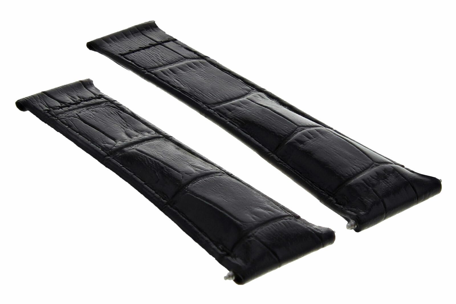 20mm Genuine Leather Watch Band Strap - Compatible with Rolex Daytona 16518 & 116523 - Black Extra Short - Perfect for Dress Watches, Business Attire & Formal Occasions