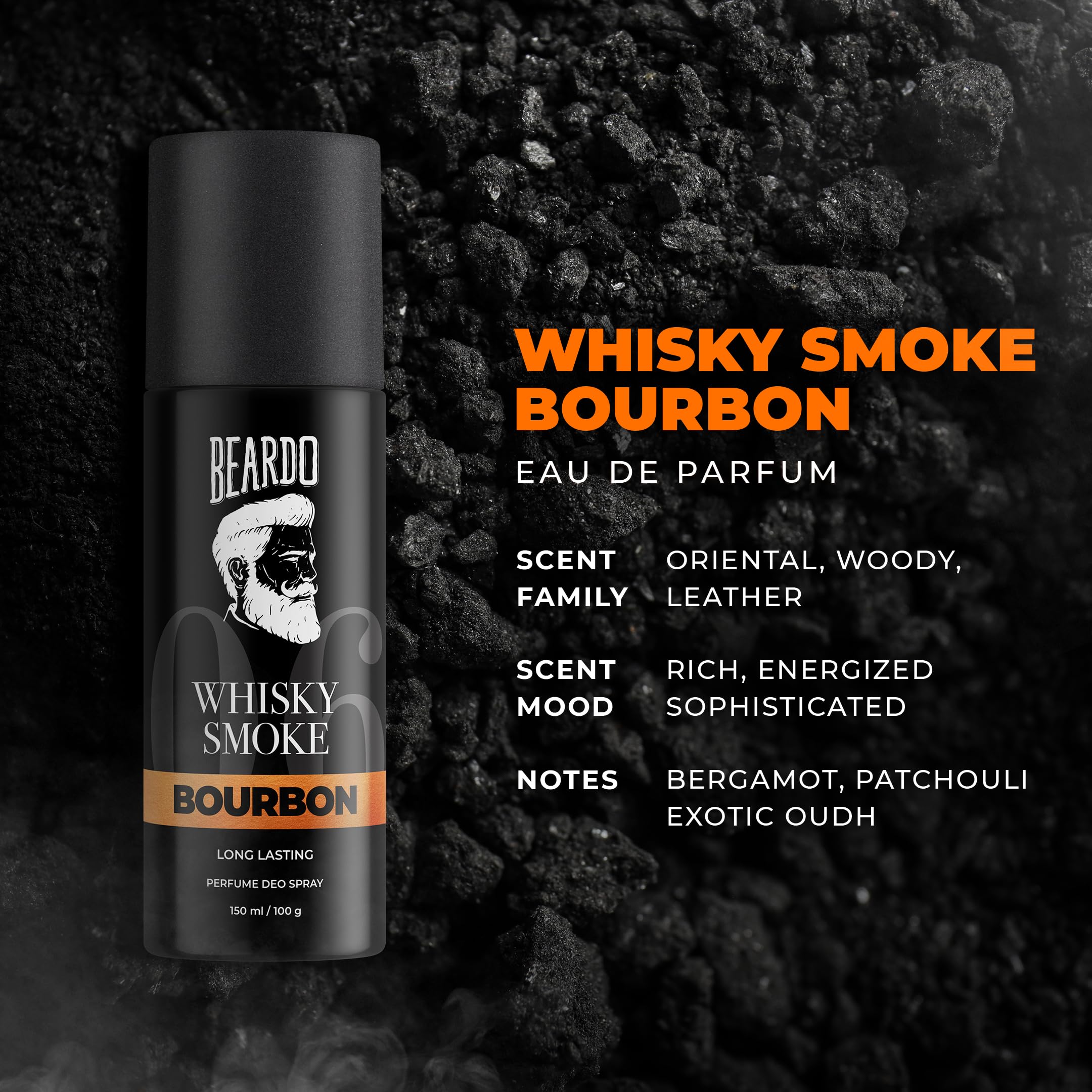 Beardo Pride, Glory & Whisky Smoke Bourbon Perfume Body Spray 150ml (Set of 3) | Long-Lasting Fougere & Aromatic Deodorant for Men | Perfect for Daily Use, Office, Gym & Special Occasions | Great Christmas Gift for Him, Boyfriend or Friends