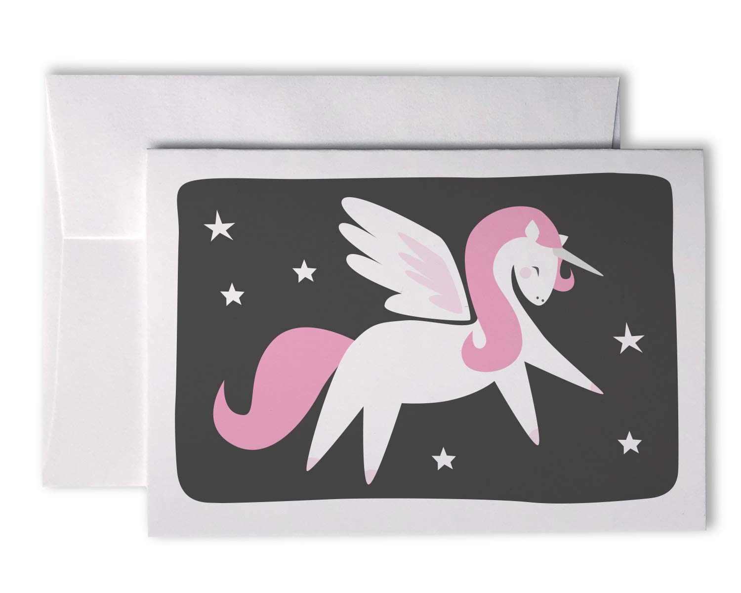 Magical Pink Unicorn Note Cards with Envelopes - 24-Piece Greeting Card Set for Kids, Birthday Party Invitations, Thank You Notes & Special Occasions - Perfect for Girls' Birthday Gifts, School Events & Friendship Messages