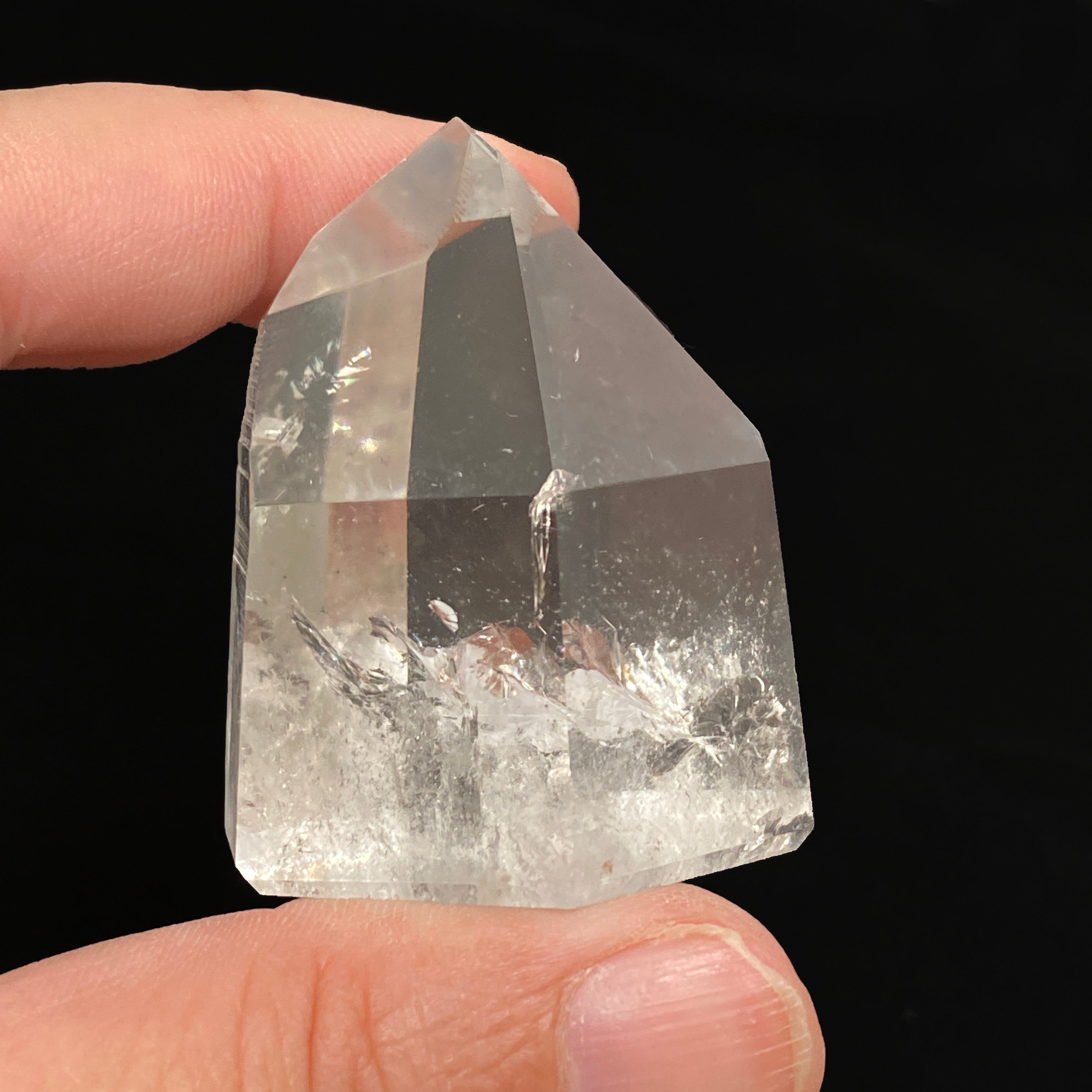 Lemurian Seed Crystal Polished Point - 74g 47x38mm Natural Healing Stone for Meditation, Energy Work & Spiritual Growth - Perfect for Home Decor, Yoga Spaces & Crystal Collections