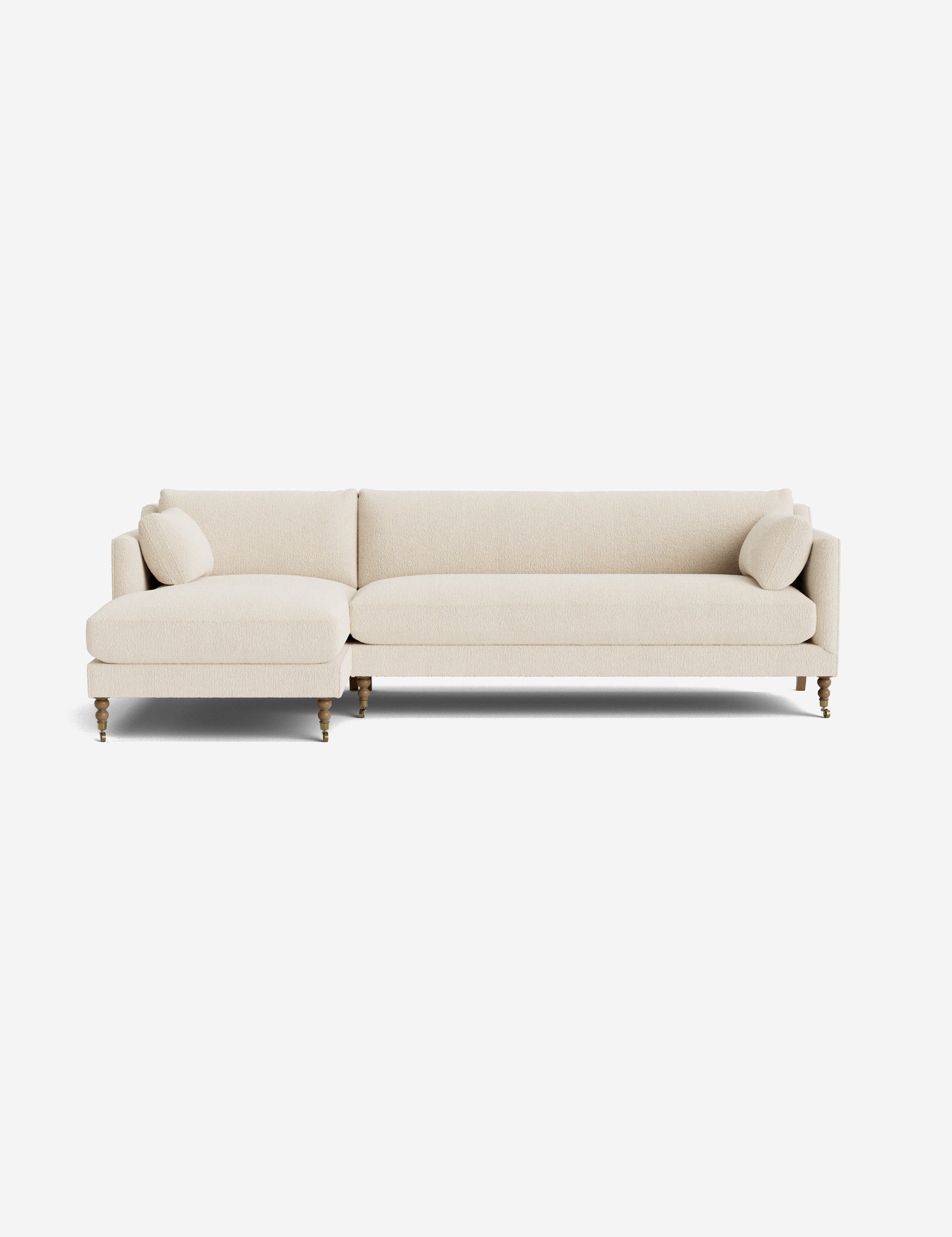 Fabienne Sectional Sofa - Modern L-Shaped Couch with Reversible Chaise, Soft Fabric Upholstery for Living Room, Family Room & Home Theater