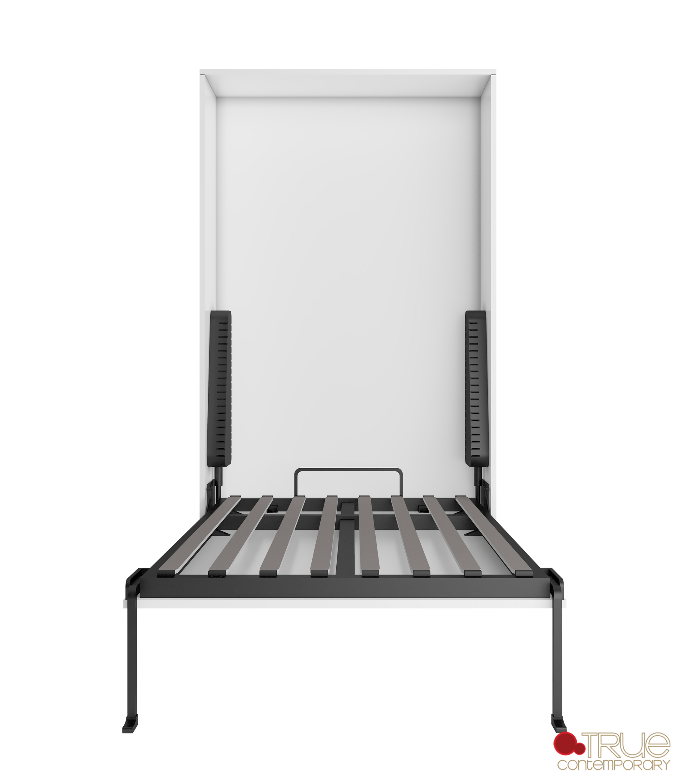 Wallie White Vertical Murphy Wall Pull Down Bed - Space Saving Foldable Bed for Small Rooms, Apartments & Guest Rooms - Available in Twin, Full & Queen Sizes - Perfect for Studio Apartments, Home Offices & Vacation Homes