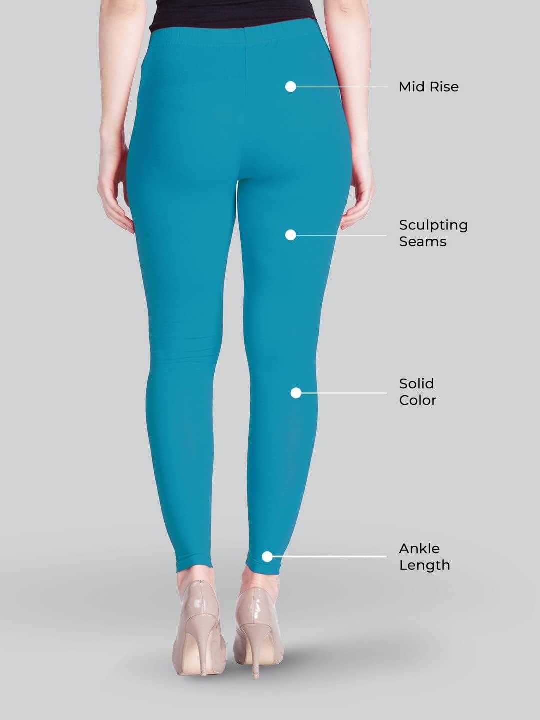 Breathable Women's Leggings with Elastic Waistband - Comfortable & Versatile Tights for Yoga, Workout & Everyday Wear - Size XL