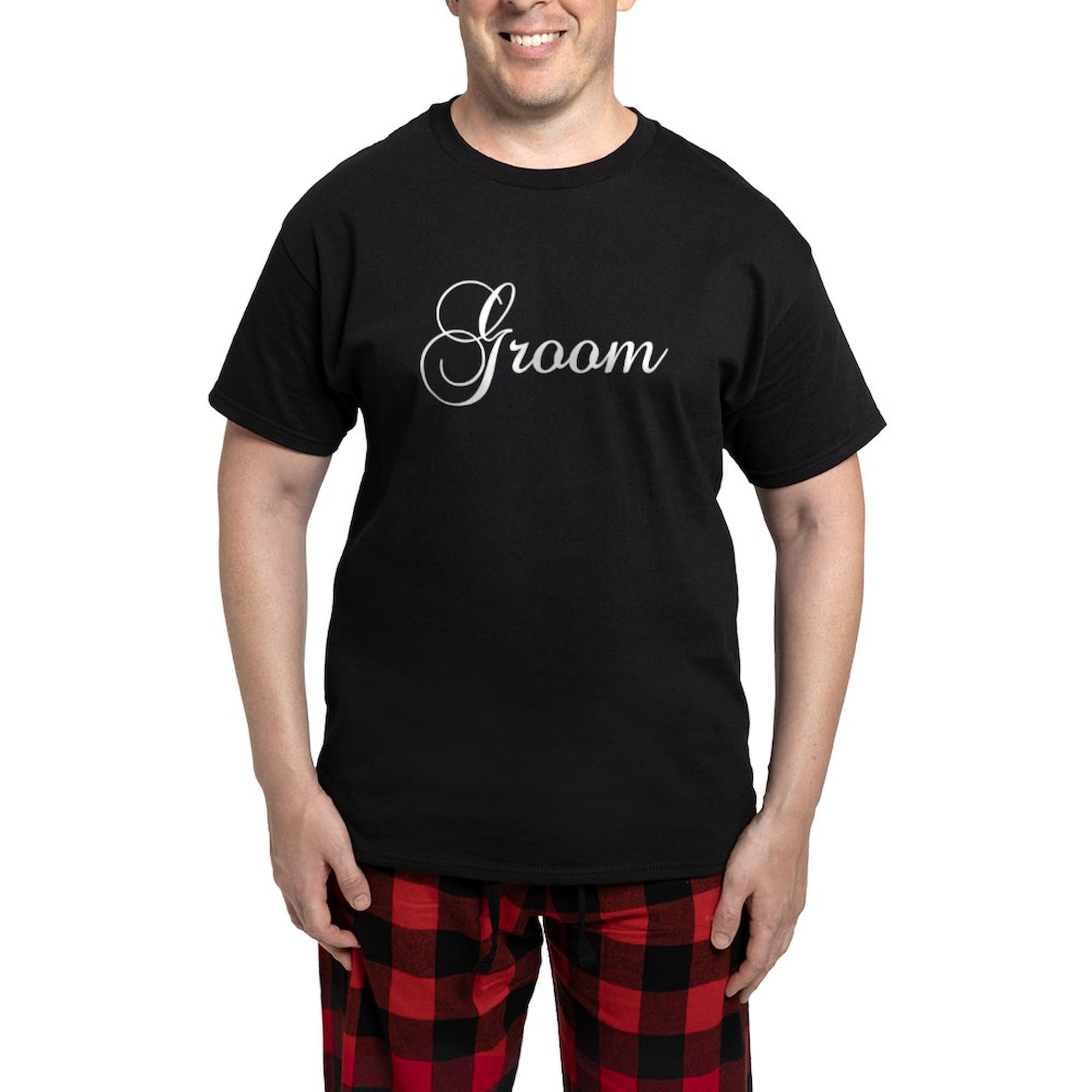 Groom Dark Pajamas Set for Men - Comfortable Novelty Sleepwear PJs for Wedding Party & Bachelor Night