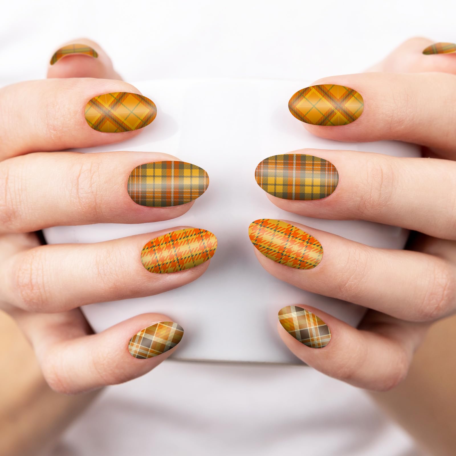 4 Sheet Plaid Nail Art Stamping Plates Kit - Rectangle DIY Nail Design Plates with Argyle & Fashion Patterns for Manicure & Salon Use | Perfect for Nail Art Enthusiasts & Professional Stylists