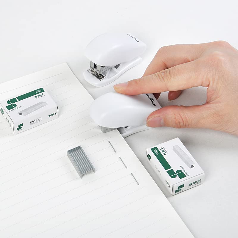 Mini Stapler with 640 Standard Staples - 25 Sheet Capacity Compact Office & School Desktop Stapler - Portable Travel Size for Home, Work & Study - Easy to Carry & Store (Black)
