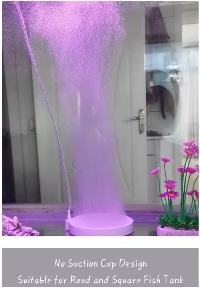 3.2 Inch Quiet Aquarium Air Stone - High Oxygen Dissolving Bubble Diffuser for Fish Tanks, Betta Tanks & Hydroponics | Decorative Bubbler Accessory for Healthy Fish & Plant Growth | Perfect for Home Aquariums, Office Fish Tanks & Indoor Gardening Systems