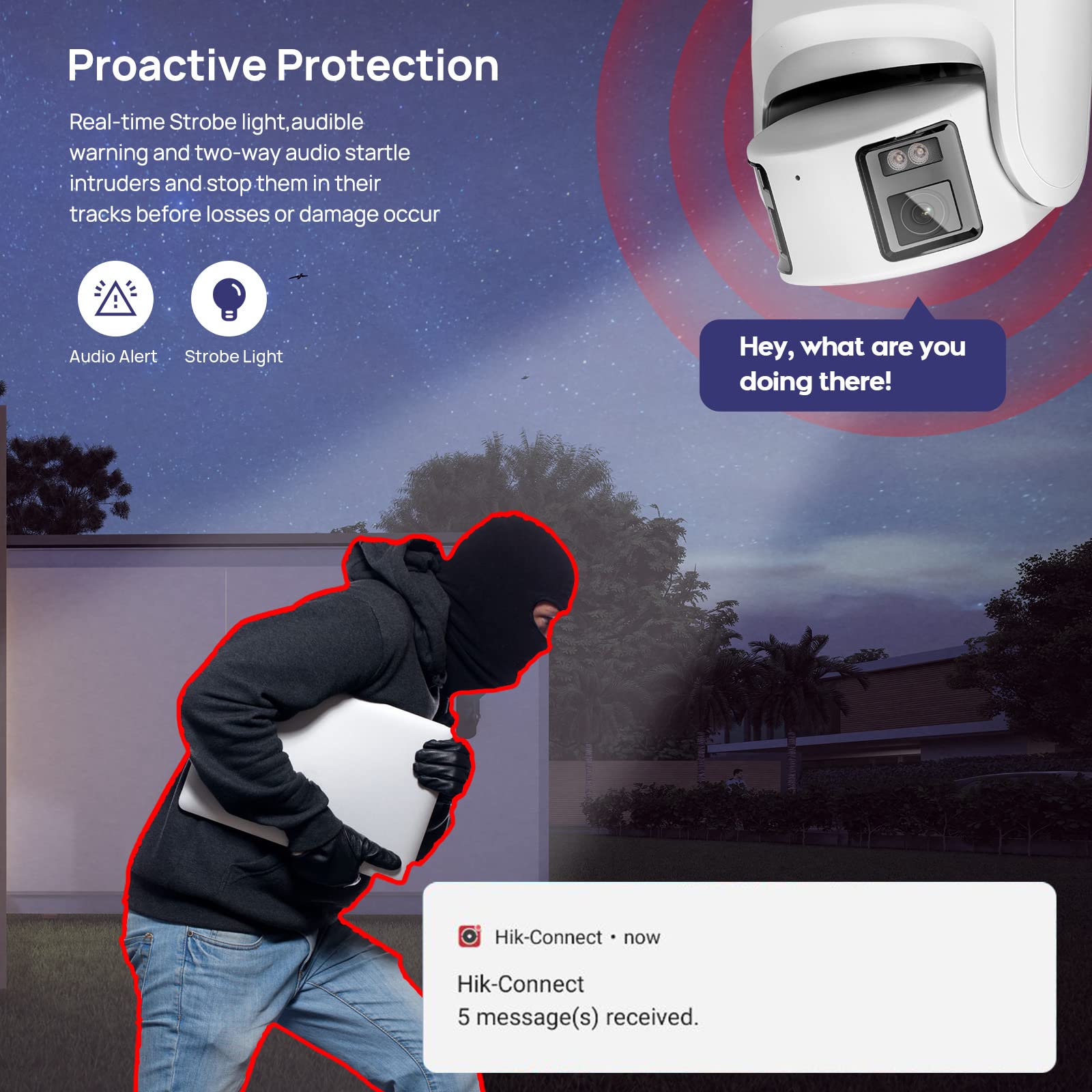 8MP Panoramic ColorVu POE IP Security Camera (DS-2CD2387G2P-LSU/SL) - 4mm Ultra Wide Angle Dome Camera with Strobe Light, Audio Alarm, Human/Vehicle Detection, WDR, SD Card Slot & 2-Way Audio - IP67 Weatherproof for Home & Business Surveillance