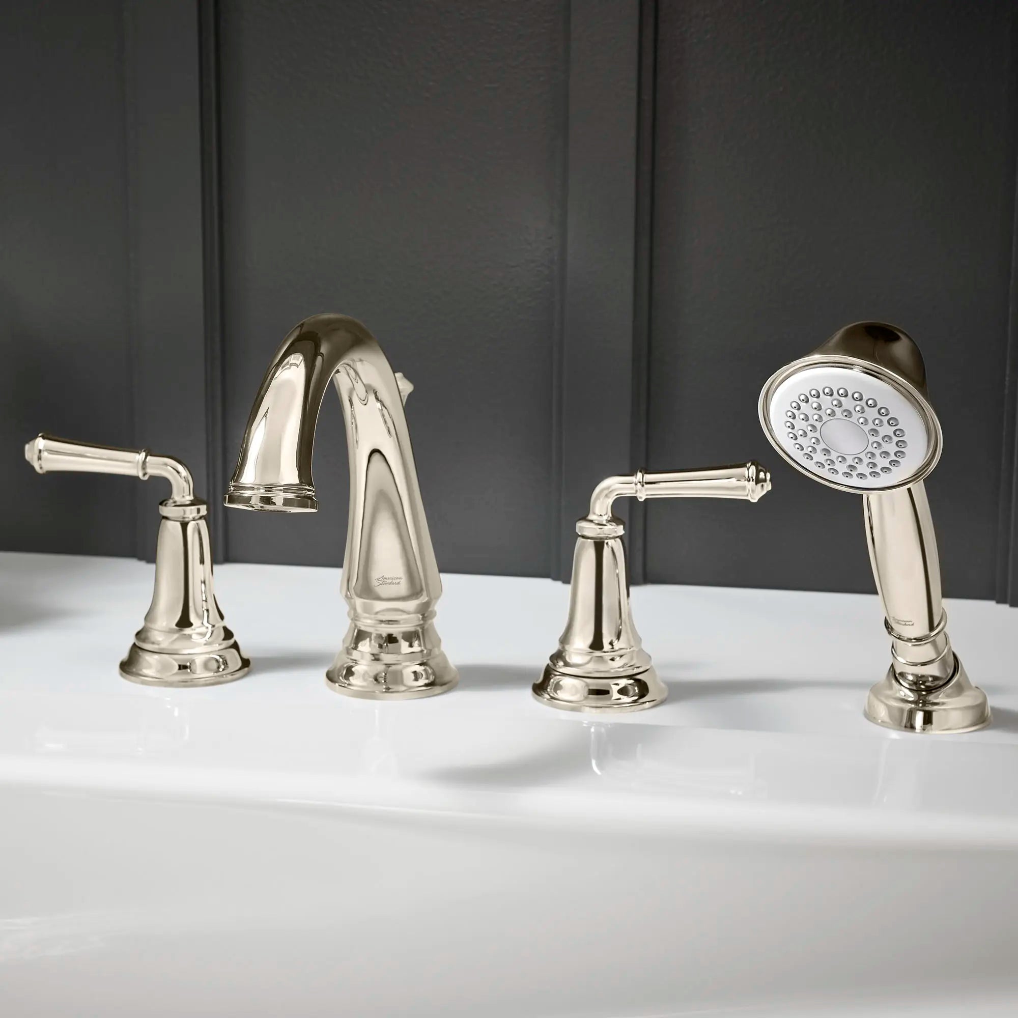 Delancey® Bathtub Faucet with Lever Handles & Personal Shower for Flash® Rough In Valve - Perfect for Bathroom Renovation & Spa-Like Experience
