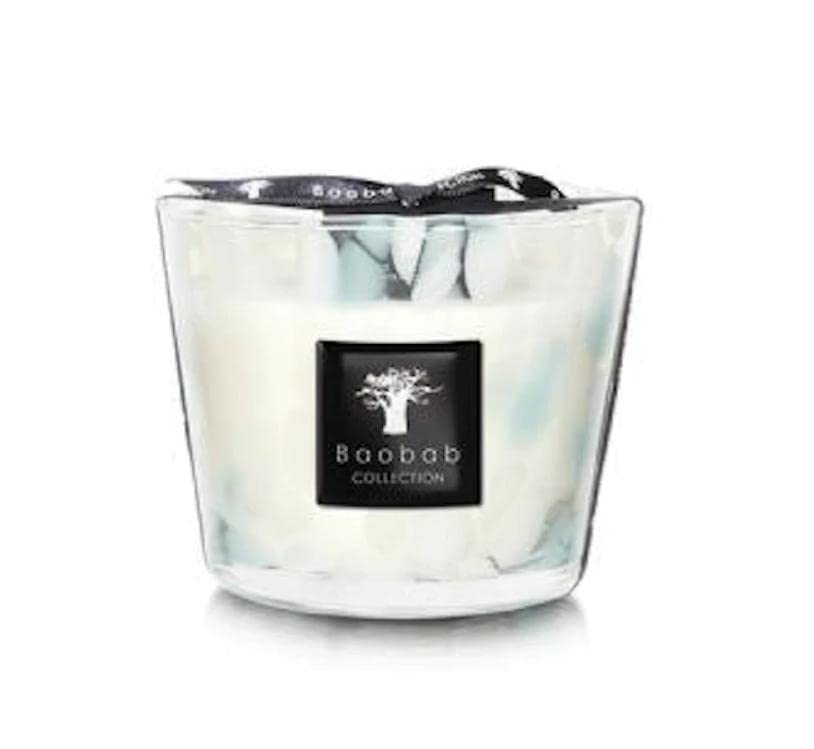 Baobab Collection Sapphire Pearls Scented Candle - 10 oz Luxury Home Fragrance for Relaxation & Romantic Ambiance