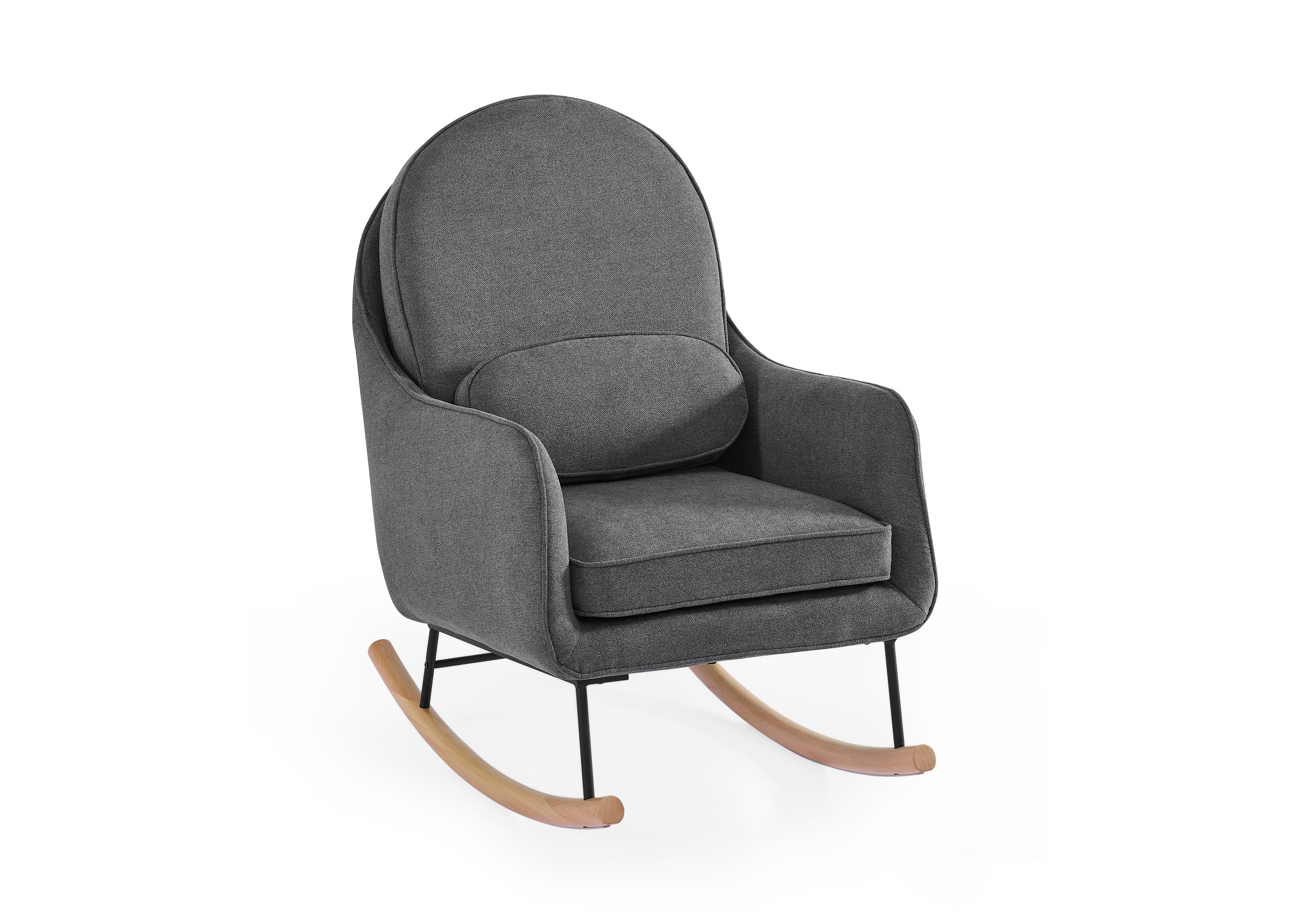 LiveSmart Evolve Fabric Ella Rocker - Comfortable & Stylish Rocking Chair for Living Room, Nursery, or Office Relaxation