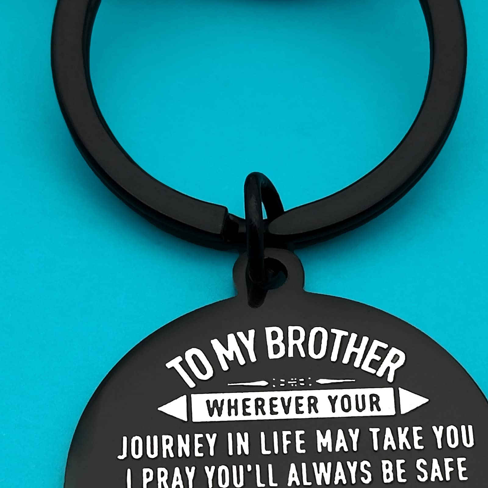 Xiahuyu Inspirational Keychain Gift for Brother - Perfect Christmas, Birthday & Graduation Present - Motivational Gift for Men, Best Brother Gift Idea for Any Occasion