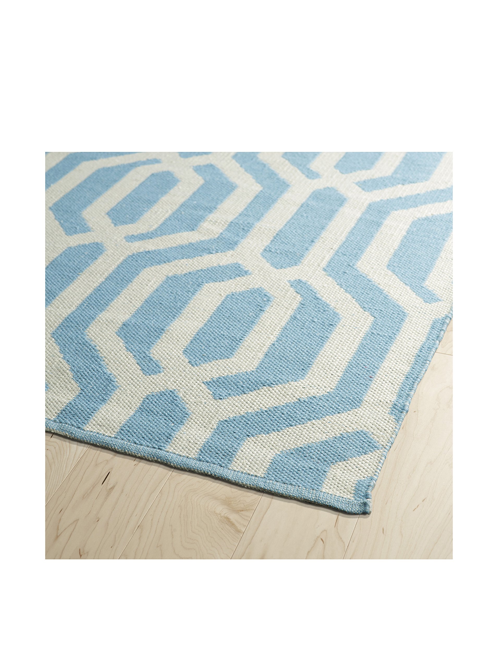 Kaleen Rugs Brisa Handmade Indoor/Outdoor Area Rug - 2' x 6' Runner, Spa Blue, Soft & Durable - Perfect for Hallways, Bathrooms, and Patio Decor