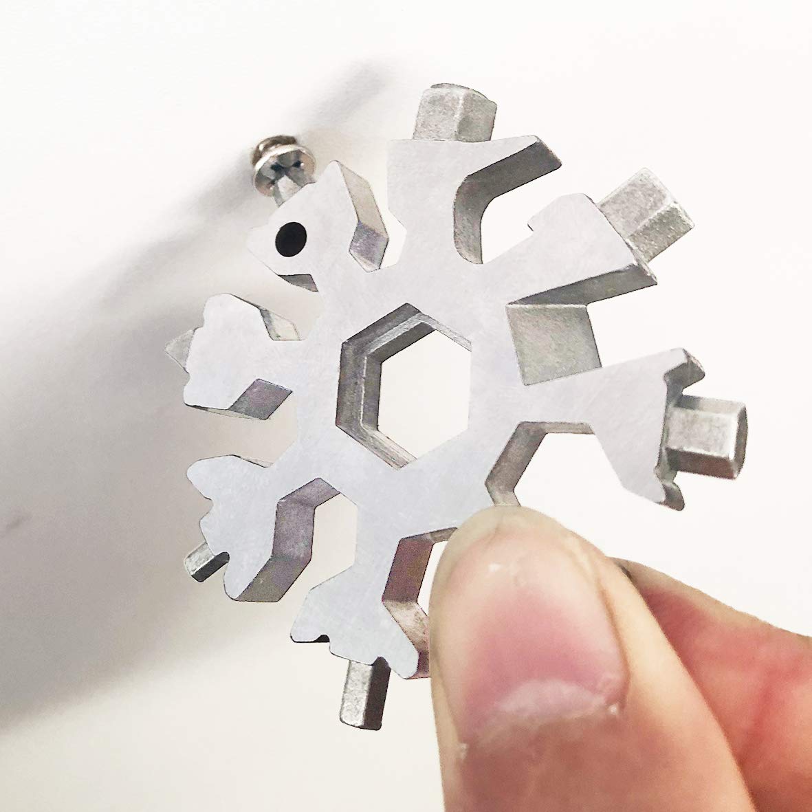 CASIMR 18-in-1 Stainless Steel Multi Tool - Compact Snowflake Design for Camping, Hiking & Everyday Carry - Perfect Christmas Stocking Stuffer Gift for Men, Women, Teens & Kids - Great for Dad's Birthday, Outdoor Adventures & Emergency Situations