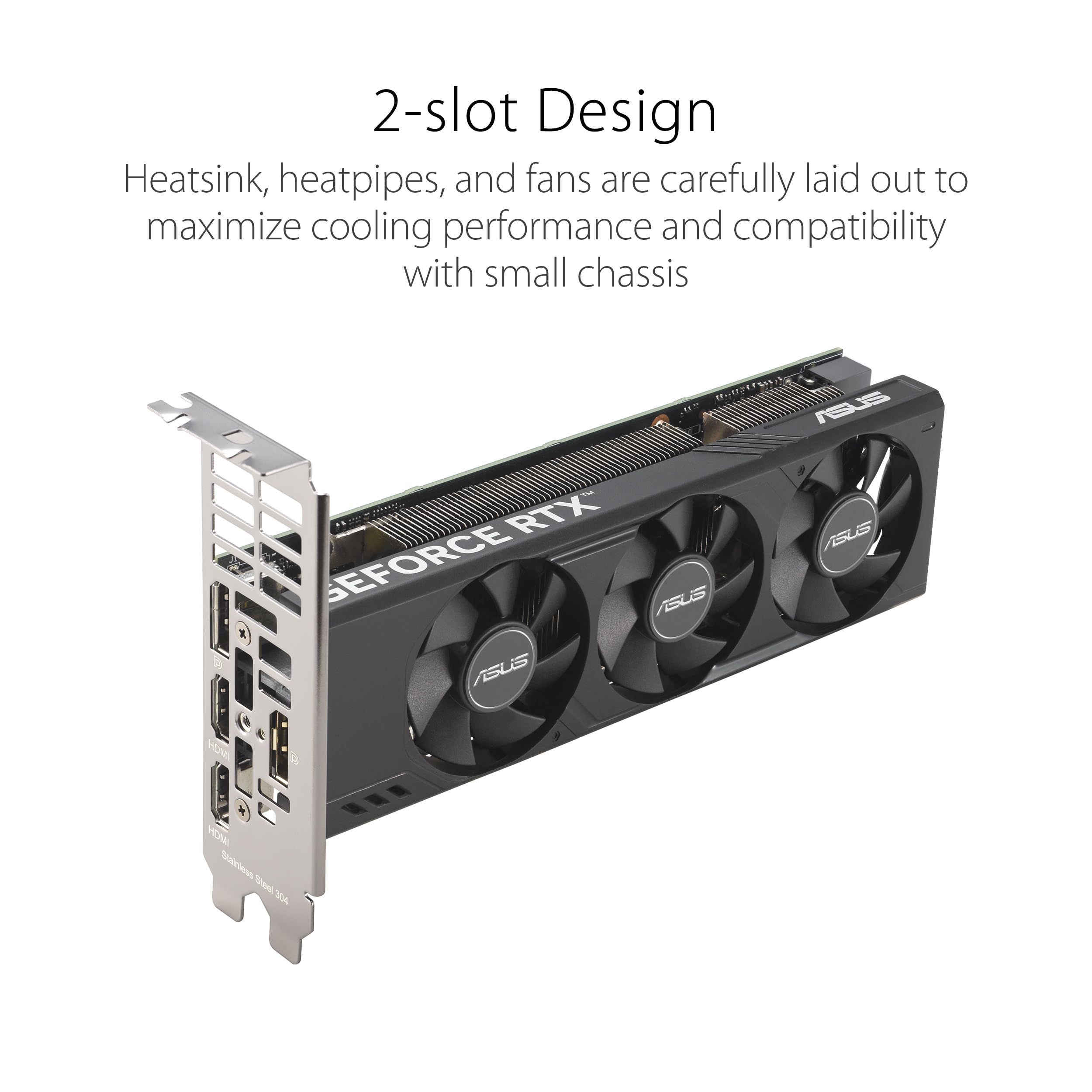 ASUS GeForce RTX 4060 LP BRK OC Edition 8GB GDDR6 Gaming Graphics Card | NVIDIA RTX 4060 with DLSS 3 | PCIe 4.0 | Dual DisplayPort 1.4a & HDMI 2.1a | Compact Low-Profile Design | Perfect for 1080p Gaming & Small Form Factor PC Builds