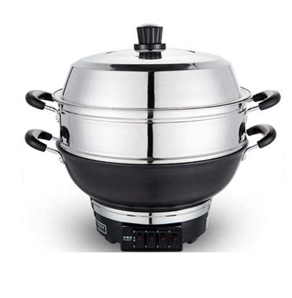 Electric Multi-Layer Large Capacity Frying Pan & Hot Pot - Non-Stick Uncoated Cookware for Kitchen & Restaurant Use | Perfect for Home Cooking, Gourmet Meals & Family Gatherings