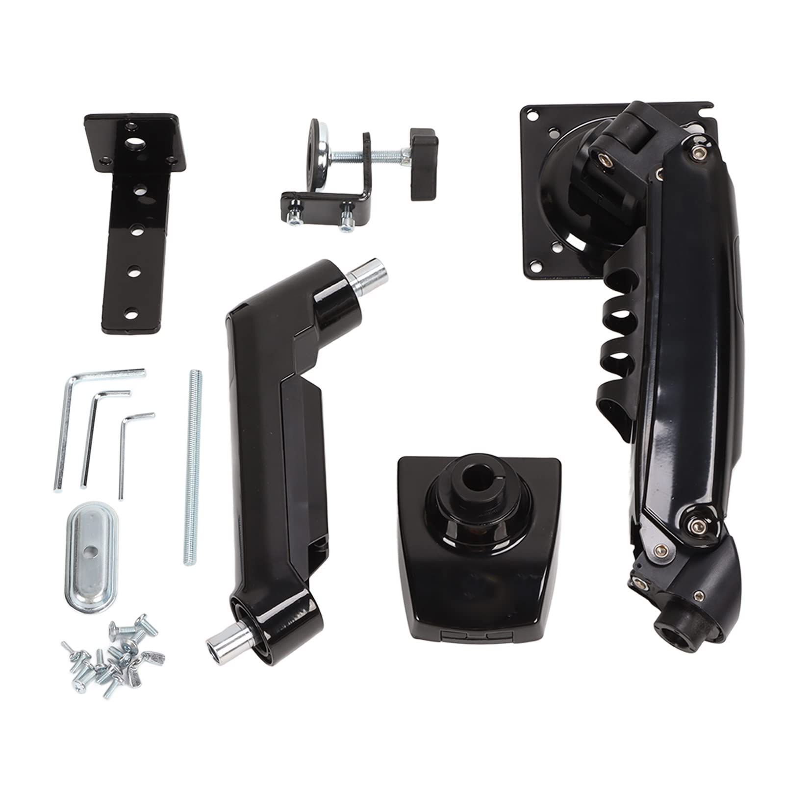Aluminum Alloy Single Monitor Mount Stand - Adjustable Height, Swivel & Tilt VESA Bracket for 17-30 Inch Computer Screens (20/22/24/27 Inch) - Perfect for Home Office, Gaming & Workspace Setup